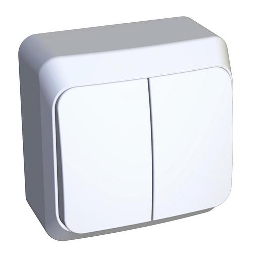 Systeme electric BA10-006B ЭТЮД О/У 2-клавишный ВЫКЛЮЧАТЕЛЬ с подсветкой 10 АХ, БЕЛЫЙ, Россия фото 3