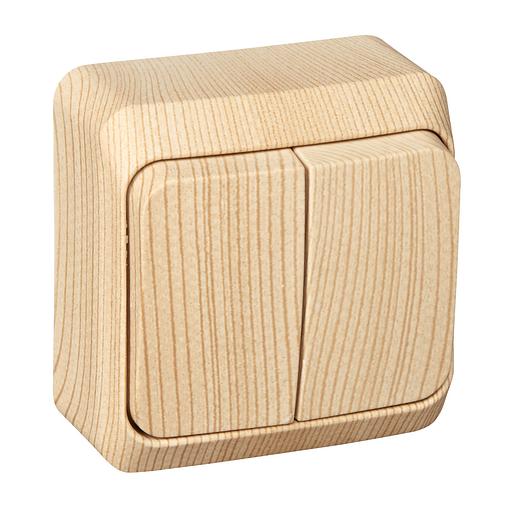 Systeme electric BA10-006D ЭТЮД О/У 2-клавишный ВЫКЛЮЧАТЕЛЬ с подсветкой 10 АХ, СОСНА, Россия фото 2