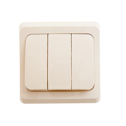 Systeme electric BC10-003K ЭТЮД С/У 3-клавишный ВЫКЛЮЧАТЕЛЬ 10 АХ, КРЕМОВЫЙ, Россия фото 4