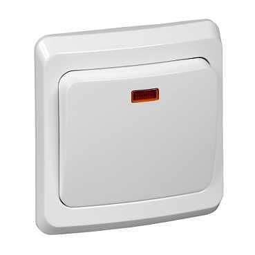 Systeme electric BC10-005B ЭТЮД С/У 1-клавишный ВЫКЛЮЧАТЕЛЬ с подсветкой 10 АХ, БЕЛЫЙ, Россия фото 4