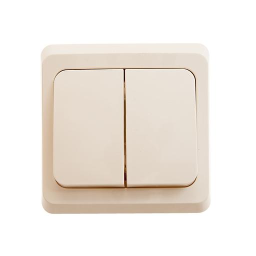 Systeme electric BC10-006K ЭТЮД С/У 2-клавишный ВЫКЛЮЧАТЕЛЬ с подсветкой 10 АХ, КРЕМОВЫЙ, Россия фото 4