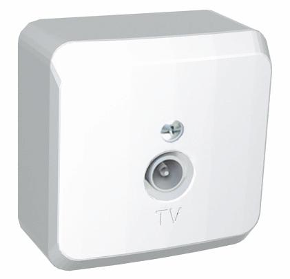 Systeme electric TVA-002B ЭТЮД О/У телевизионная РОЗЕТКА, БЕЛЫЙ, Россия фото 2