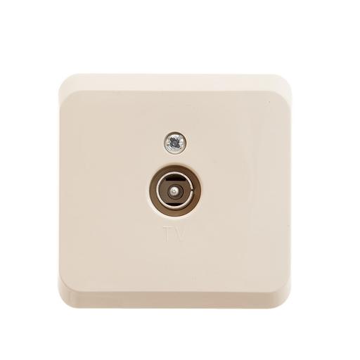 Systeme electric TVA-002K ЭТЮД О/У телевизионная РОЗЕТКА, КРЕМОВЫЙ, Россия фото 1