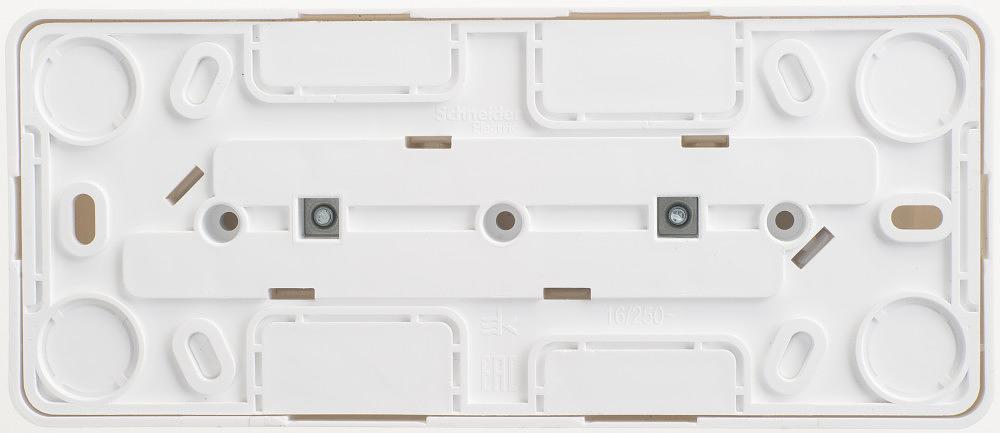 Systeme electric PA16-010B ЭТЮД O/У тройная РОЗЕТКА без заземления со штороками 16А 250B, БЕЛЫЙ, Россия фото 2