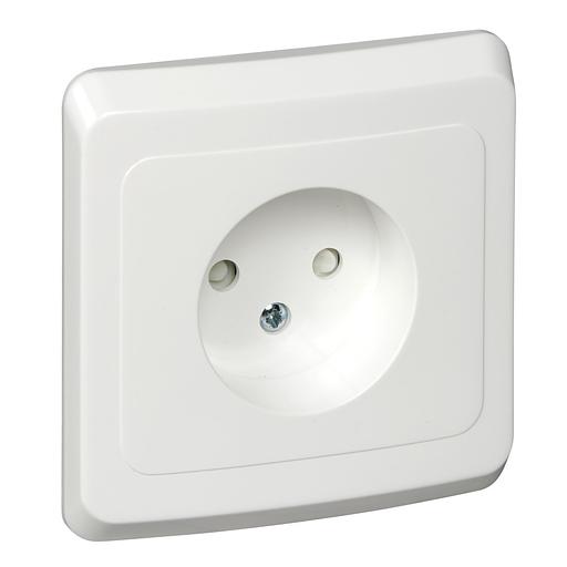 Systeme electric PC16-002B ЭТЮД С/У РОЗЕТКА без заземления со штороками 16А 250B, БЕЛЫЙ, Россия фото 3