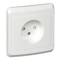 Systeme electric PC16-002B ЭТЮД С/У РОЗЕТКА без заземления со штороками 16А 250B, БЕЛЫЙ, Россия фото 5