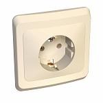 Systeme electric PC16-003K ЭТЮД С/У РОЗЕТКА с заземлением без шторок 16А 250B, КРЕМОВЫЙ, Россия фото 5