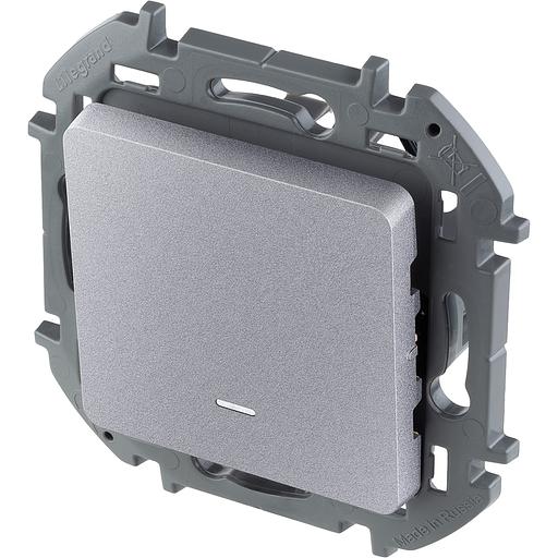 Legrand 673662 Переключатель одноклавишный с подсветкой/индикацией - INSPIRIA - 10 AX - 250 В~ - алюминий фото 3