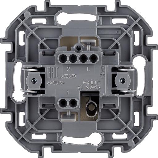 Legrand 673691 Переключатель без фиксации (кнопка) с Н.О./Н.З. контактом - INSPIRIA - 6 A - 250 В~ - слоновая кость фото 2