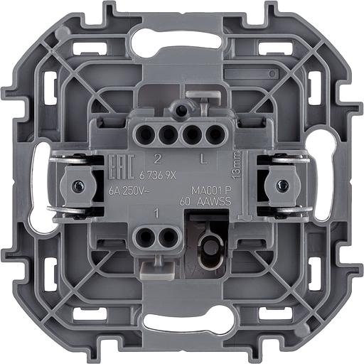 Legrand 673690 Переключатель без фиксации (кнопка) с Н.О./Н.З. контактом - INSPIRIA - 6 A - 250 В~ - белый фото 2
