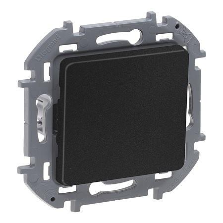 Legrand 673693 Переключатель без фиксации (кнопка) с Н.О./Н.З. контактом - INSPIRIA - 6 A - 250 В~ - антрацит фото 1