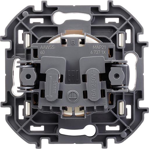 Legrand 673711 Розетка 2К - 16 А - 250 В~ - INSPIRIA - слоновая кость фото 2