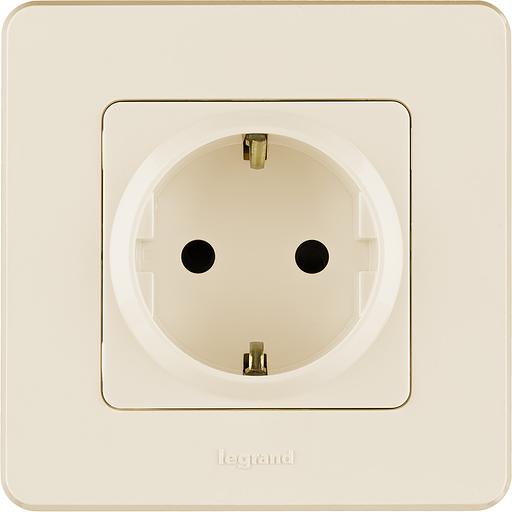 Legrand 673721 Розетка 2К+З - немецкий стандарт - 16 А - 250 В~ - INSPIRIA - слоновая кость фото 4