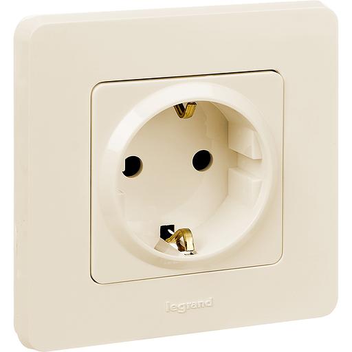Legrand 673721 Розетка 2К+З - немецкий стандарт - 16 А - 250 В~ - INSPIRIA - слоновая кость фото 5