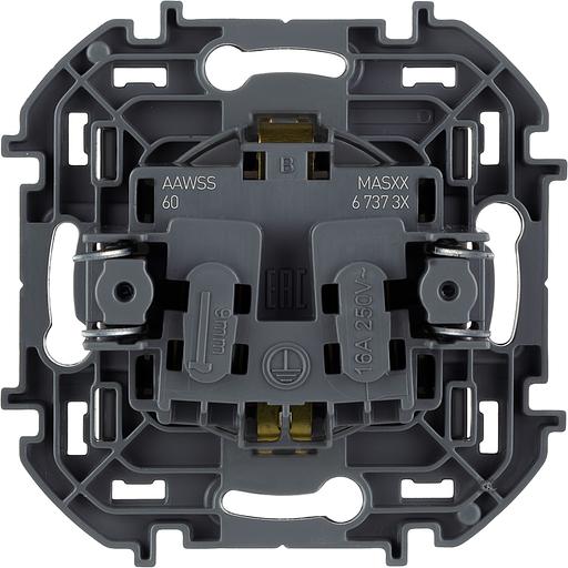 Legrand 673733 Розетка 2К+З со шторками немецкий стандарт 16 А 250 В~ INSPIRIA антрацит фото 2