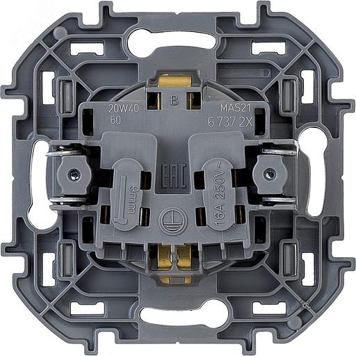 Legrand 673722 Розетка 2К+З - немецкий стандарт - 16 А - 250 В~ - INSPIRIA - алюминий фото 2