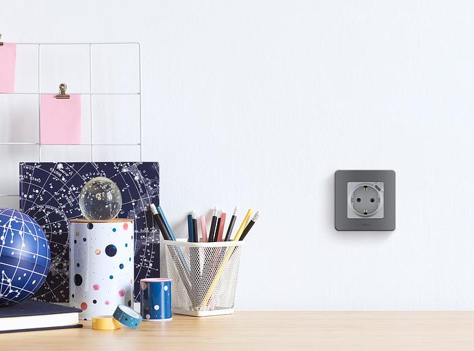 Legrand 673772 Розетка 2К+З немецкий стандарт 16А 250В со встроенным зарядным устройством USB C 1.5А 5В - INSPIRIA - алюминий фото 5