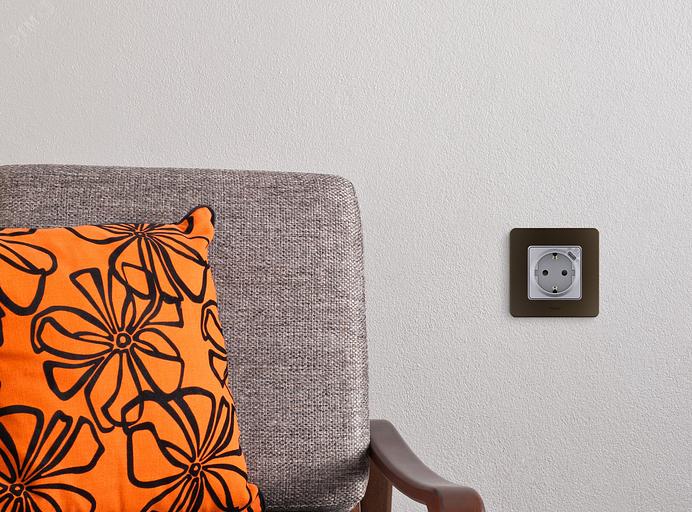 Legrand 673772 Розетка 2К+З немецкий стандарт 16А 250В со встроенным зарядным устройством USB C 1.5А 5В - INSPIRIA - алюминий фото 6