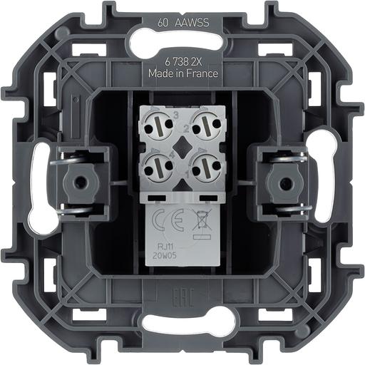 Legrand 673821 Телефонная розетка RJ11 - INSPIRIA - слоновая кость фото 2