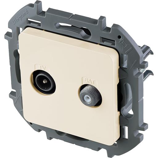 Legrand 673881 Розетка TV/SAT "звезда" - INSPIRIA - слоновая кость фото 3