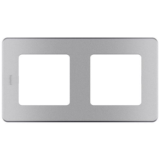 Legrand 673942 Рамка - 2 поста - INSPIRIA - алюминий фото 1