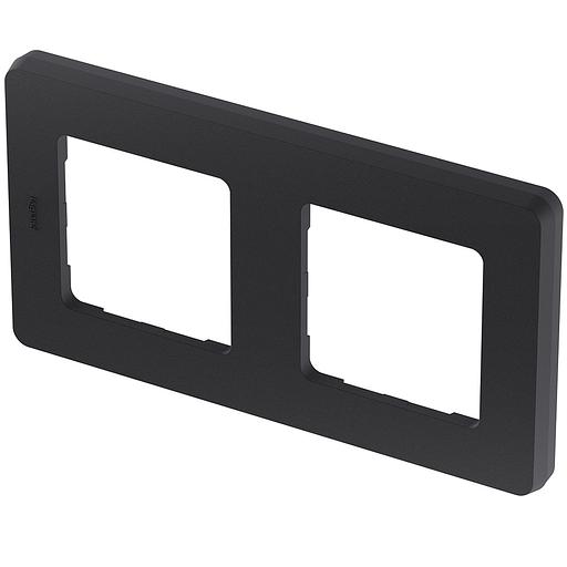 Legrand 673943 Рамка - 2 поста - INSPIRIA - антрацит фото 2