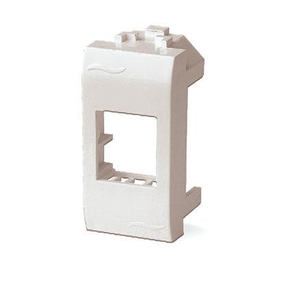 Dkc 76607B Адаптер для информационных разъемов Keystone, белый, 1мод. фото 1