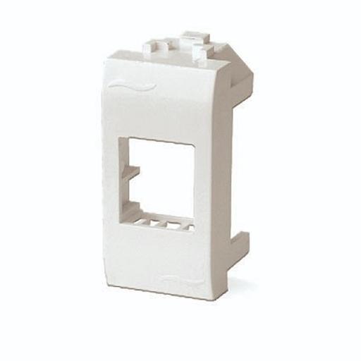 Dkc 76608B Адаптер для информационных разъемов SIEMON, белый, 1мод. фото 1