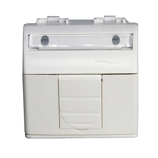 Dkc 76655B Ком.роз. R J 45 кат.5e, Brava, белая, 2мод (кратно 10 шт) фото 2