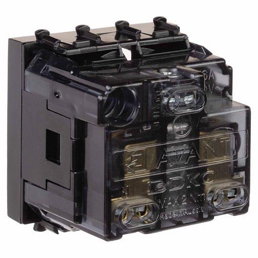 Dkc 4402002 Розетка "Черный квадрат", 2P+E, с з/ш, "Avanti", 2 мод. фото 4