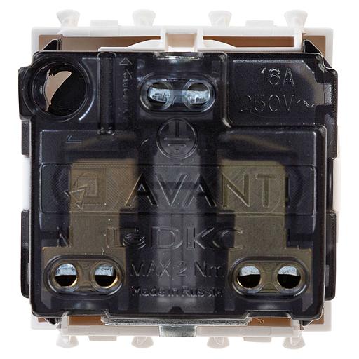 Dkc 4400002 Розетка "Белое облако", 2P+E, с з/ш, "Avanti", 2 мод. фото 3