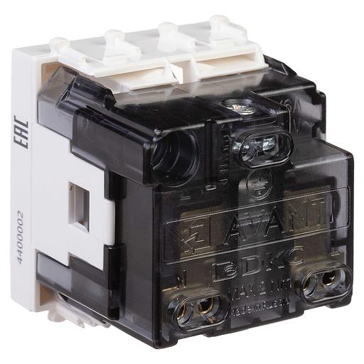 Dkc 4400002 Розетка "Белое облако", 2P+E, с з/ш, "Avanti", 2 мод. фото 4