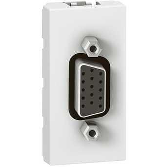 Legrand 078772 Розетка HD15 для пайки - Программа Mosaic - 1 модуль - белый фото 1