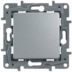 Legrand 672414 Выключатель без фиксации (кнопка) с Н.О./Н.З. контактом - Etika Plus - 6 A - 250 В~ - алюминий фото 1