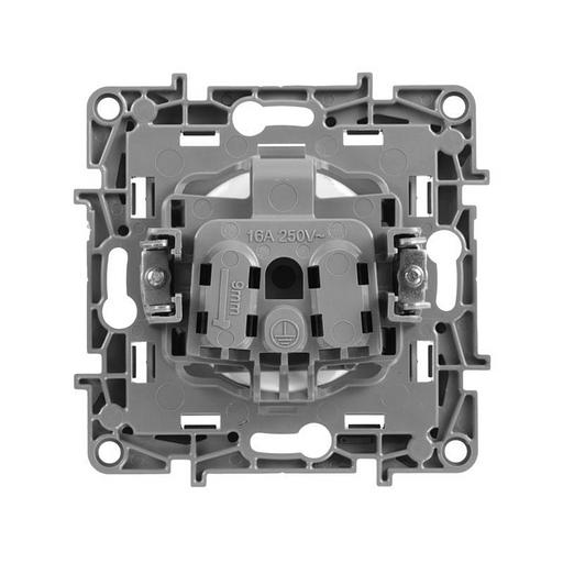 Legrand 672434 Розетка 2К со шторками - немецкий стандарт - винтовые зажимы - 16 А - 250 В~ - Etika - алюминий фото 4