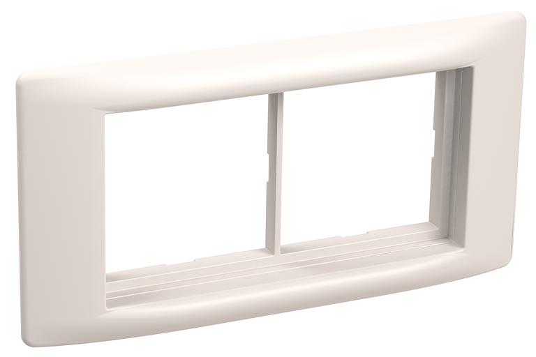 Iek (CKK-40D-RSU4-060-K01) Рамка и суппорт для К.К. "Праймер" на 4 модуля, 60 мм белый фото 1