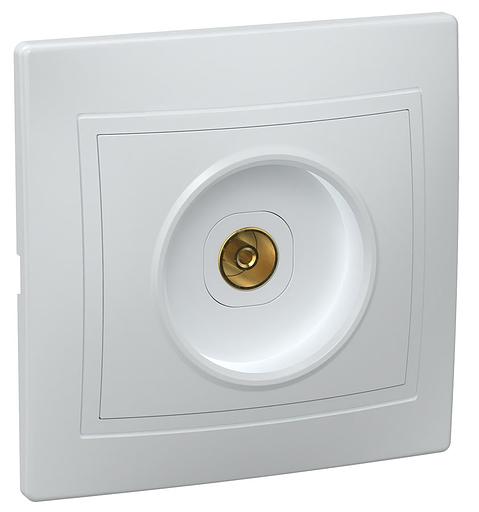 Iek EAK10-K01-DM РТВ10-КБ Розетка 1местн. телевиз. КВАРТА (белый) фото 1