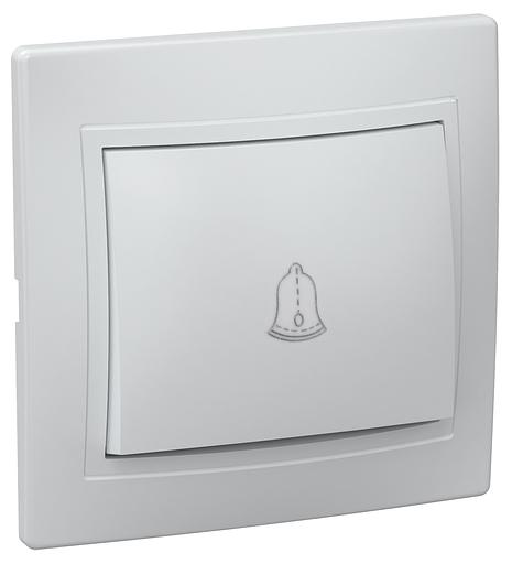 Iek EVK13-K01-10-DM ВСк10-1-0-КБ Выключатель 1кл кноп. 10А КВАРТА (белый) фото 1