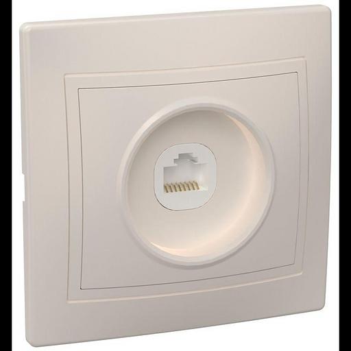 Iek EKK10-K33-DM РК10-ККм Розетка 1местн. комп. КВАРТА (кремовый) фото 1