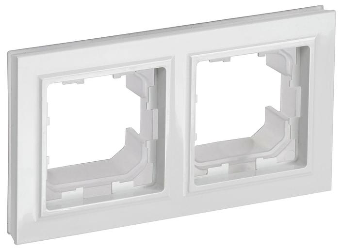 IEK BR-M22-44-K01 BRITE Рамка 2-мест. IP44 РУ-2-БрБ-44 бел. фото 1