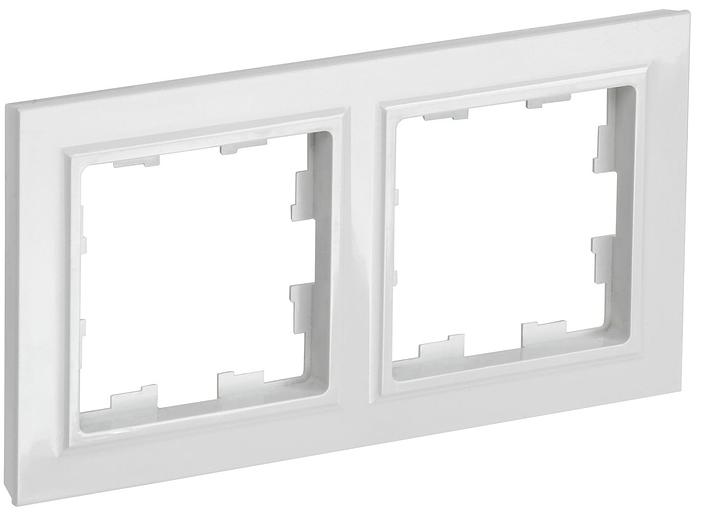 IEK BR-M22-K01 BRITE Рамка 2-мест. РУ-2-БрБ бел. фото 1