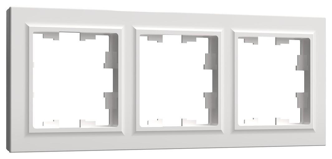 IEK BR-M32-K01 BRITE Рамка 3-мест. РУ-3-БрБ бел. фото 1