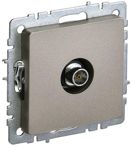 IEK BR-A10-O-K37 BRITE Роз. TV оконечная РТВ11-0-БрШ шамп. фото 1