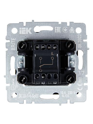 IEK BR-V12-0-10-K37 BRITE Выключ. 1-кл. прох. 10А ВС10-1-6-БрШ шамп. фото 5