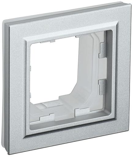 IEK BR-M12-44-K47 BRITE Рамка 1-мест. IP44 РУ-1-БрА-44 алюм. фото 1