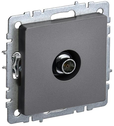 IEK BR-A10-O-K46 BRITE Роз. TV оконечная РТВ11-0-БрС сталь фото 1