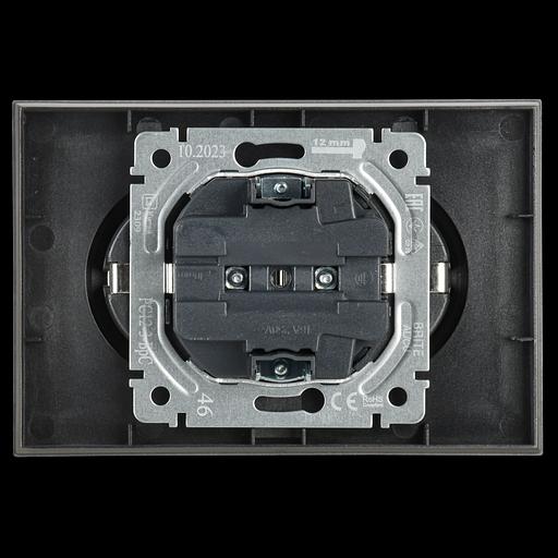 IEK BR-R21-16-K46-F BRITE Роз. 2-я с з/к без з/ш 16А в сб. РС12-3-БрС сталь фото 6