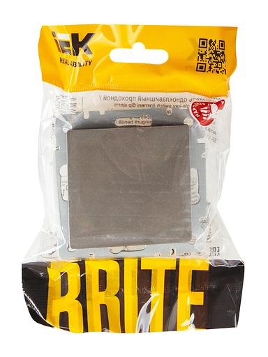 IEK BR-V12-0-10-K46 BRITE Выключ. 1-кл. прох. 10А ВС10-1-6-БрС сталь фото 6