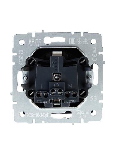 IEK BR-R16-16-K53 BRITE Роз. с з/к/ш с кр. 16А IP20 РСбш10-3-БрГ граф. фото 4