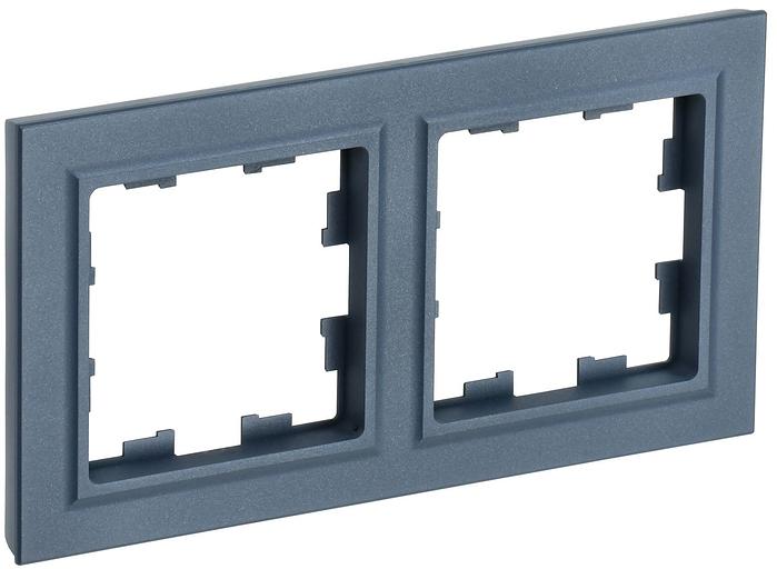 IEK BR-M22-K35 BRITE Рамка 2-мест. РУ-2-БрМ мар. фото 1